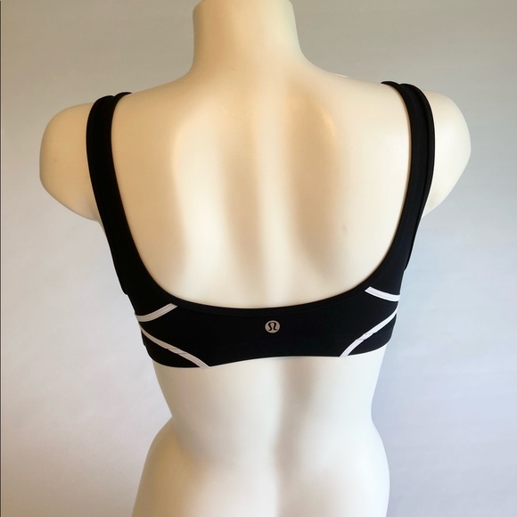 Lululemon Black Zipper Sports Bra Top size M - Picture 8 of 11